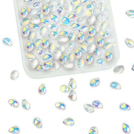 100Pcs Electroplate Glass Beads EGLA-YW0005-27F-1