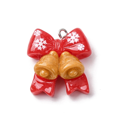 Christmas Opaque Resin Pendants RESI-A049-05C-1