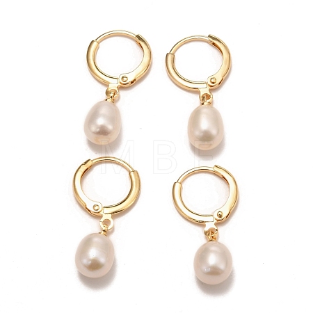 Brass Hoop Earrings EJEW-D275-02G-01-1