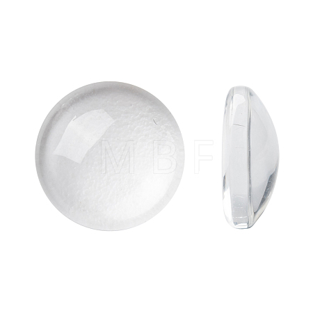 Transparent Glass Cabochons X-GGLA-R026-10mm-1
