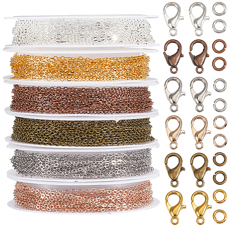 DIY Brass Cable Chains Necklaces/Bracelets Making Kits DIY-SP0003-14-1