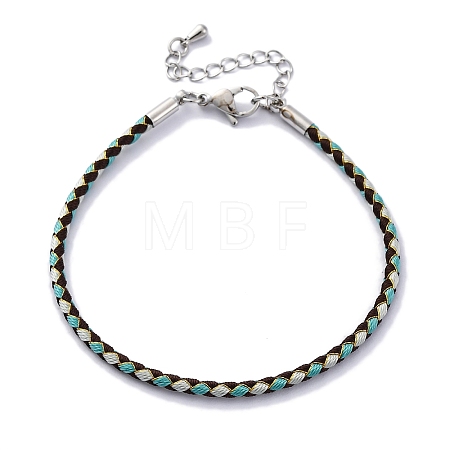 Polyester Cord Braided Bracelet Makings MAK-Z003-01P-11-1