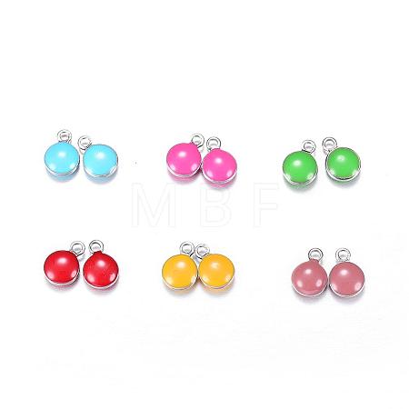 304 Stainless Steel Enamel Charms STAS-N0013-10P-1