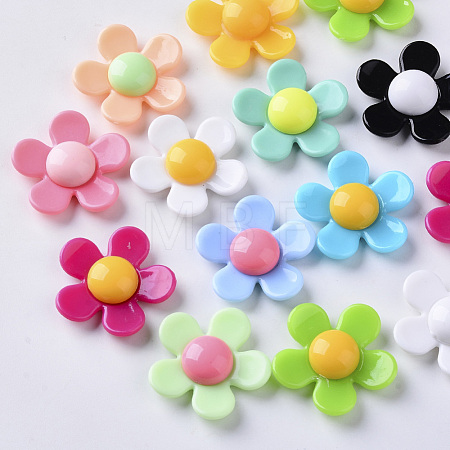 Opaque Acrylic Beads X-SACR-N007-C-02-1