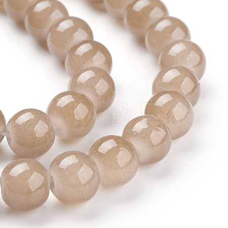 Imitation Jade Glass Beads Strands DGLA-S076-8mm-28-1