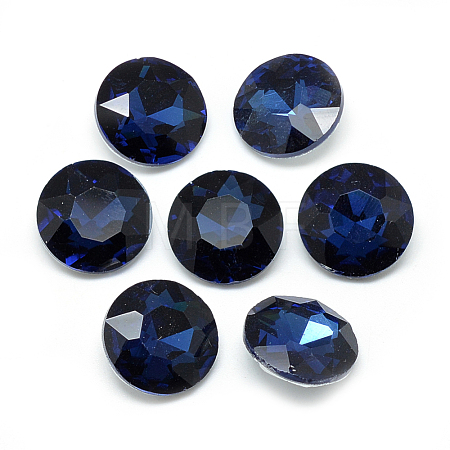 Pointed Back Glass Rhinestone Cabochons RGLA-T029-10mm-14-1