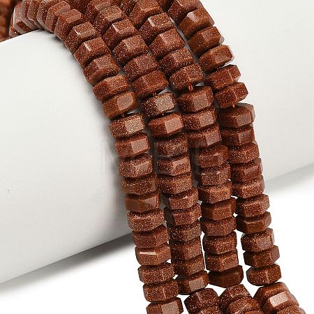 Synthetic Goldstone Beads Strands G-G317-A06-3x6mm-1