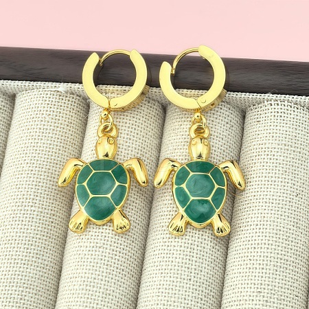 201 Stainless Steel Enamel Hoop Earrings FS-WG6C184-02-1