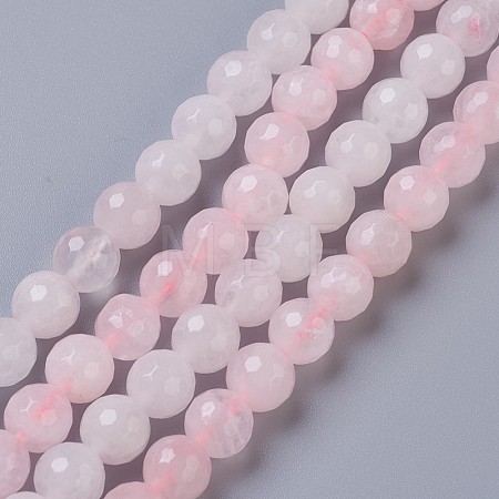 Natural Rose Quartz Beads Strands X-G-C065-8mm-3-1
