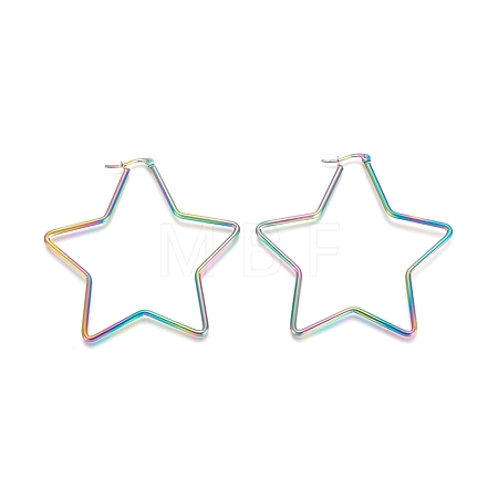 304 Stainless Steel Hoop Earrings STAS-D171-06B-M-1