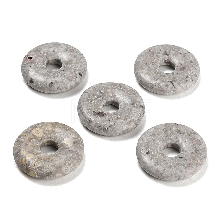 Natural Fossil Coral Pendants G-F831-A13-1