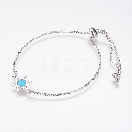 Long-Lasting Plated Adjustable Brass Slider Bracelets BJEW-P165-15E-1
