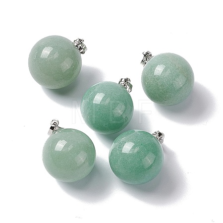 Natural Green Aventurine Pendants G-G926-02P-02-1