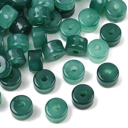 Two-Color Opaque Acrylic Imitation Gemstone Beads AC-CBA3EFE-02S-1
