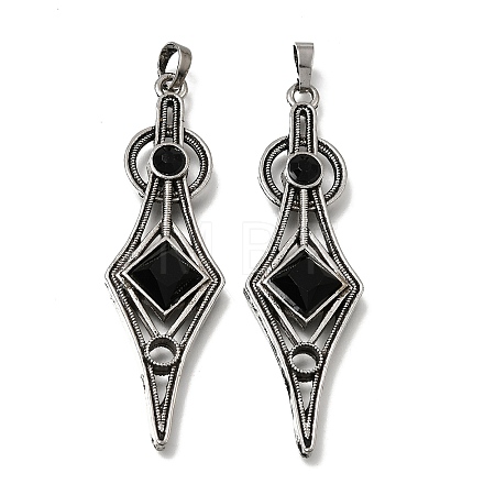 Natural Obsidian Big Pendants GG-CBA7610-01AS-01-1