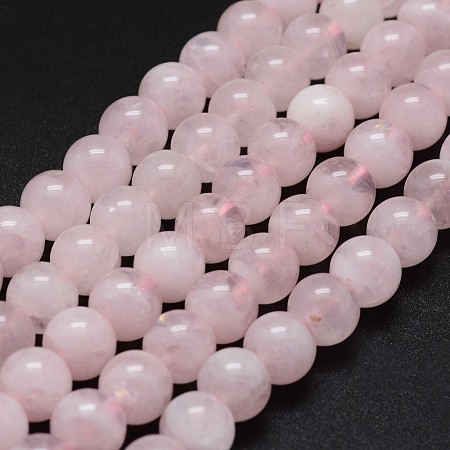 Natural Madagascar Rose Quartz Beads Strands G-K285-33-8mm-01-1
