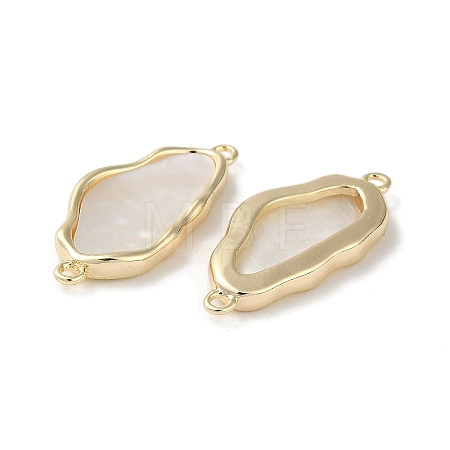 Brass Irregular Egg Connector Charms BSHE-Z003-06B-G-1
