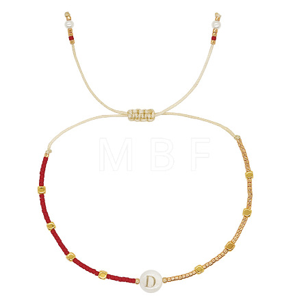 Glass Seed Beads Braided Bead Bracelets TY7987-4-1