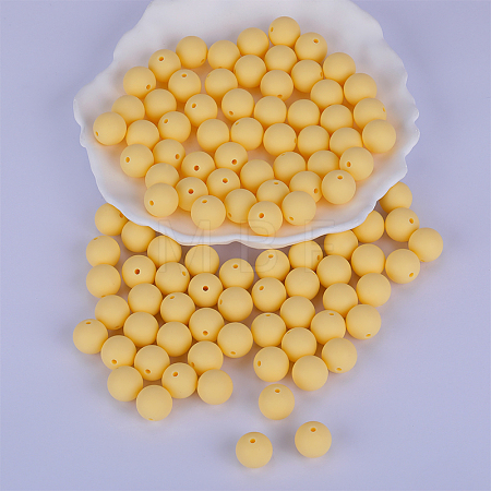 Round Silicone Focal Beads SI-JX0046A-32-1