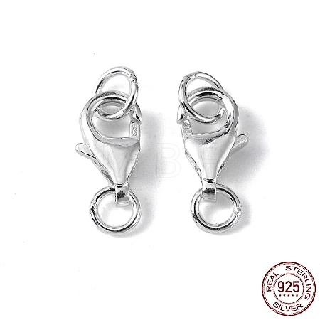 925 Sterling Silver Lobster Claw Clasps STER-I010-8mm-1