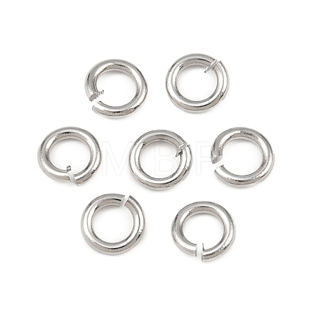 Tarnish Resistant 304 Stainless Steel Open Jump Rings STAS-N015-04-4x0.8mm-1
