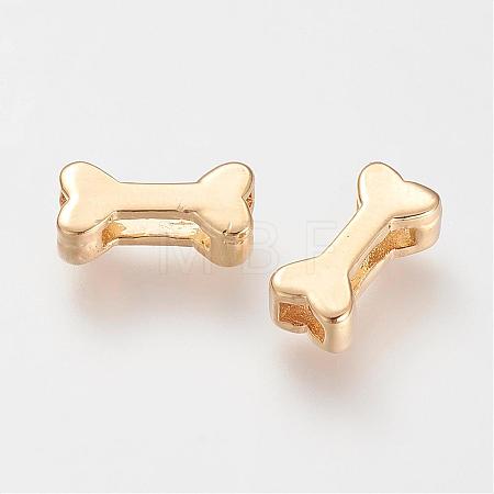 Brass Slide Charms KK-T014-123G-1