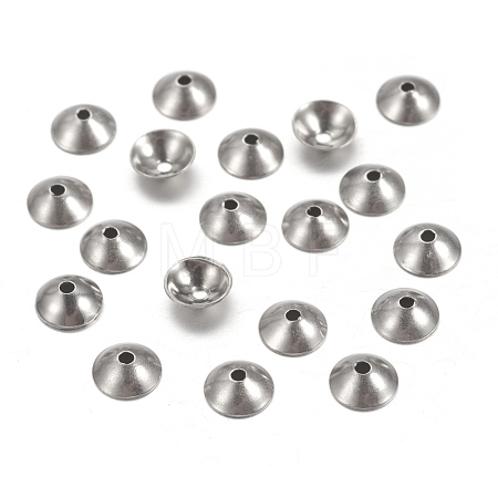 Tarnish Resistant 304 Stainless Steel Bead Caps STAS-I019-4mm-1