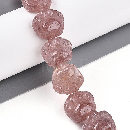 Natural Strawberry Quartz Beads Strands G-M108-A11-01-1