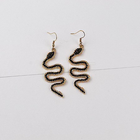 Alloy Rhinestone Dangle Earrings FS-WGB3D7E-04-1