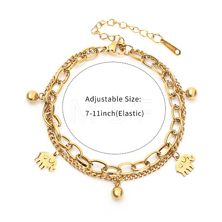 201 Stainless Steel Charm Bracelets WG11553-01-1