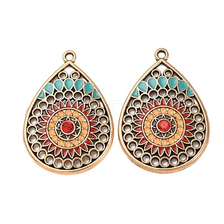 Alloy Enamel Pendants PALLOY-F319-06B-AG-1
