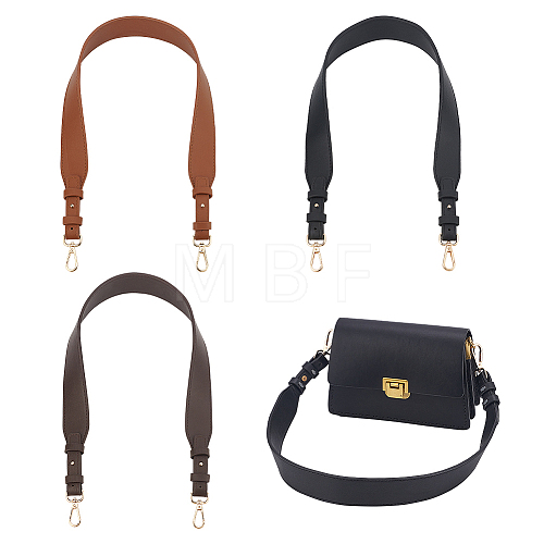 WADORN 3Pcs 3 Colors PU Leather Bag Handles DIY-WR0003-14-1