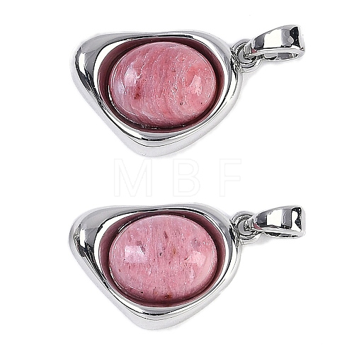 Natural Rhodonite Pendants KK-U043-52P-05-1