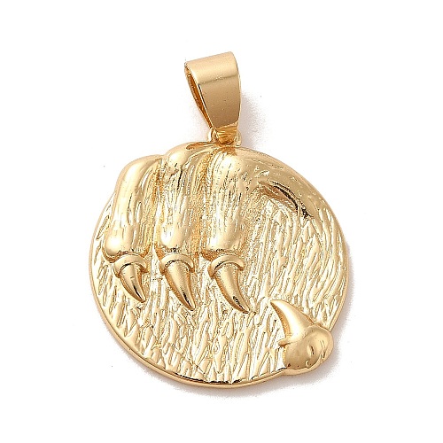 Real 18K Gold Plated Zodiac Theme Brass Pendants KK-M273-04G-G-1