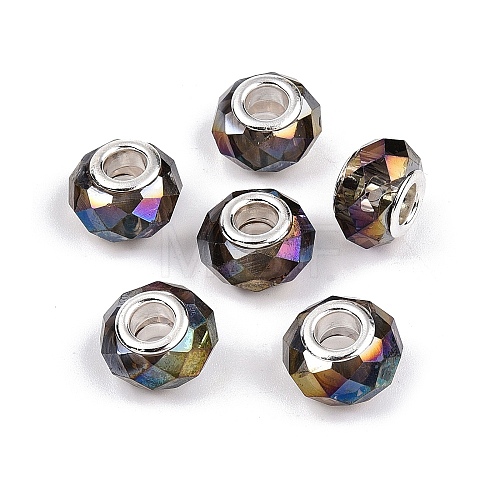 Transparent Glass European Beads GPDL-N004-D14mm-A17-1