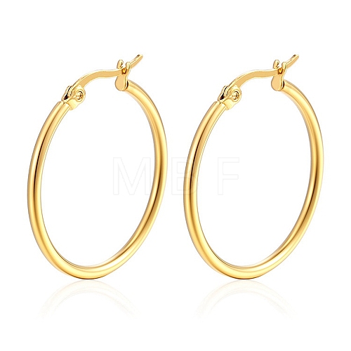 304 Stainless Steel Hoop Earrings PW-WG89744-04-1