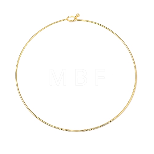 Rack Plating Brass Choker Necklaces NJEW-Q348-03G-1