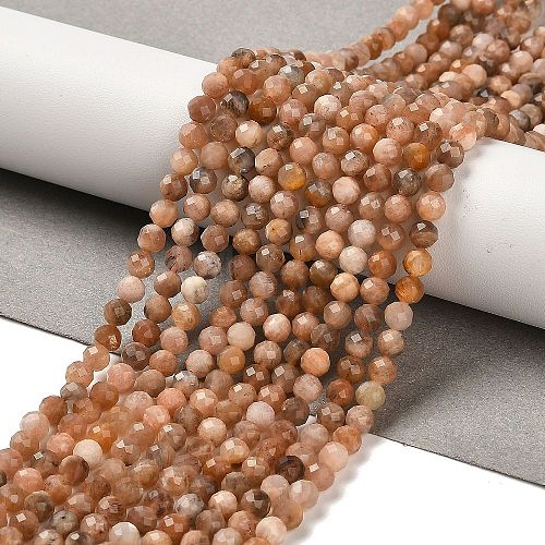 Natural Multi-Moonstone Beads Strands G-B107-A09-06-1