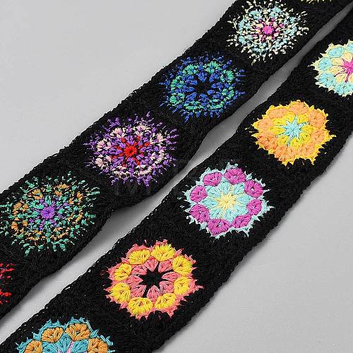 Polyester Embroider Ribbon OCOR-WH0105-039A-1