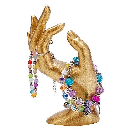 Resin Mannequin Hand Jewelry Display Holder Stands RDIS-WH0009-015-1