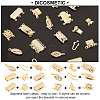 30 Sets 6 Styles 304 Stainless Steel Box Clasps STAS-DC0009-61-4
