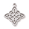 Non-Tarnish 304 Stainless Steel Hollow Pendants STAS-P313-03P-1