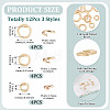 12Pcs 3 Styles Brass Open Jump Rings KK-TA0008-82G-4