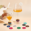 24Pcs 2 Style 12 Colors Felt Wine Glass Charms AJEW-BC0003-68-5