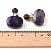 Natural Amethyst Perfume Bottle Pendants G-L623-07G-05-3