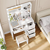 Wooden Slant Back Necklace Organizer Jewelry Display Stands AJEW-WH20033-046D-4