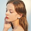 DIY 304 Stainless Steel Flat Round Stud Earring Making Kits DIY-FS0010-53-6