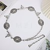 Bohemian Cattle Head & Oval with Horse Pattern Alloy Link Chain Belts for Women FS-WG66674-02-1