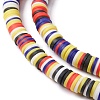 Handmade Polymer Clay Beads Strands CLAY-R089-8mm-T032-6
