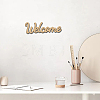 Word Welcome Laser Cut Unfinished Basswood Wall Decoration WOOD-WH0113-101-7